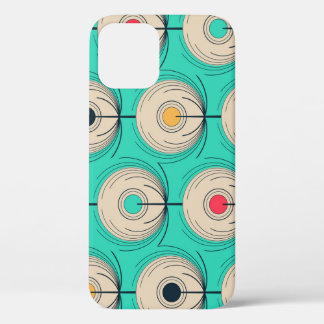 孔雀の羽：アイボリーブルーファンタジー。 iPhone 12ケース