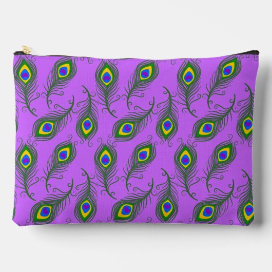 孔雀の羽 アクセサリーポーチ (正面)