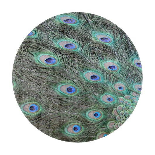 孔雀の羽 カッティングボード (正面)