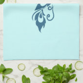 孔雀の羽 キッチンタオル (折り畳み)