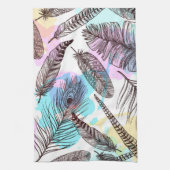 孔雀の羽 キッチンタオル (縦)