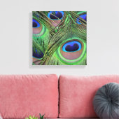 孔雀の羽 キャンバスプリント (インサイチュ (リビング))