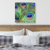 孔雀の羽 キャンバスプリント (インサイチュ (寝室))
