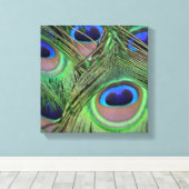 孔雀の羽 キャンバスプリント (インサイチュ (ウッドフロア))