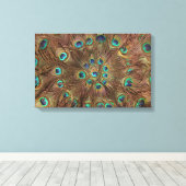 孔雀の羽 キャンバスプリント (インサイチュ (ウッドフロア))