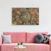 孔雀の羽 キャンバスプリント (インサイチュ (リビング))