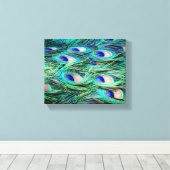 孔雀の羽 キャンバスプリント (インサイチュ (ウッドフロア))