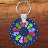 孔雀の羽 キーホルダー (正面)