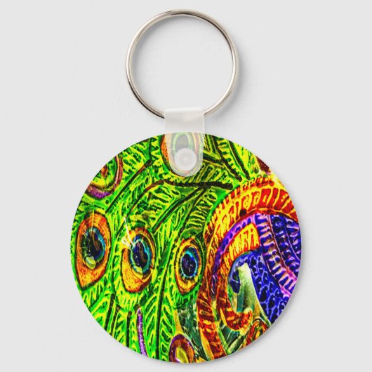孔雀の羽 キーホルダー (正面)