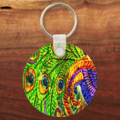 孔雀の羽 キーホルダー (正面)