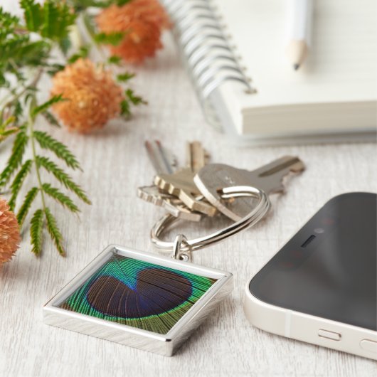 孔雀の羽 キーホルダー (側面)