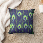 孔雀の羽 クッション (ブランケット)