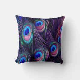 孔雀の羽 クッション