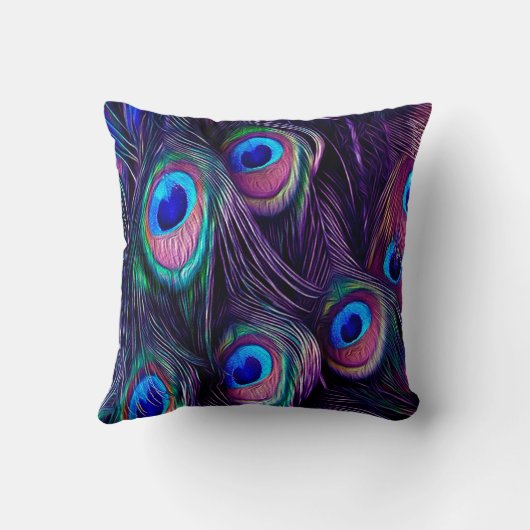 孔雀の羽 クッション (裏面)