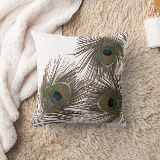 孔雀の羽 クッション (ブランケット)