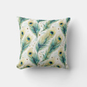 孔雀の羽 クッション (正面)