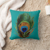 孔雀の羽 クッション (ブランケット)
