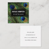 孔雀の羽 スクエア名刺 (正面/裏面)