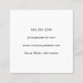 孔雀の羽 スクエア名刺 (裏面)