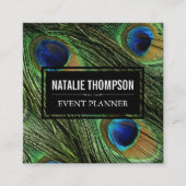 孔雀の羽 スクエア名刺 (正面)