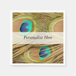 孔雀の羽 スタンダードカクテルナプキン