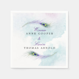 孔雀の羽 スタンダードカクテルナプキン