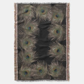 孔雀の羽 スローブランケット (正面縦)