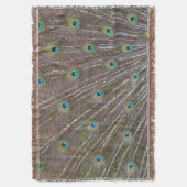 孔雀の羽 スローブランケット (正面縦)