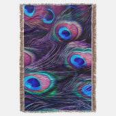 孔雀の羽 スローブランケット (正面縦)