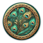 孔雀の羽 セラミックノブ (正面)