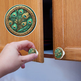 孔雀の羽 セラミックノブ