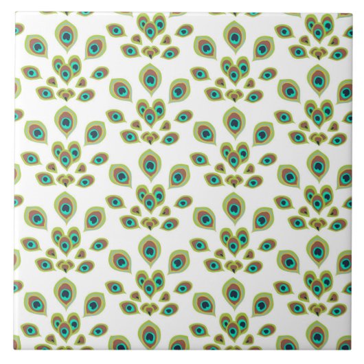 孔雀の羽 タイル (正面)