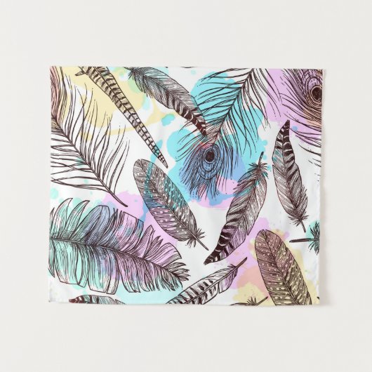 孔雀の羽 タペストリー (正面(横))