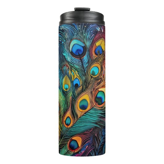孔雀の羽 タンブラー (正面)