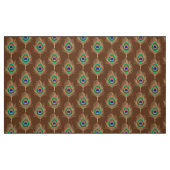 孔雀の羽、チョコレート色のラクダタン ファブリック (ファットクウォーター)