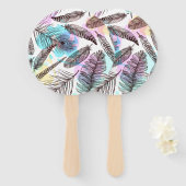 孔雀の羽 ハンドファン (正面&裏面)