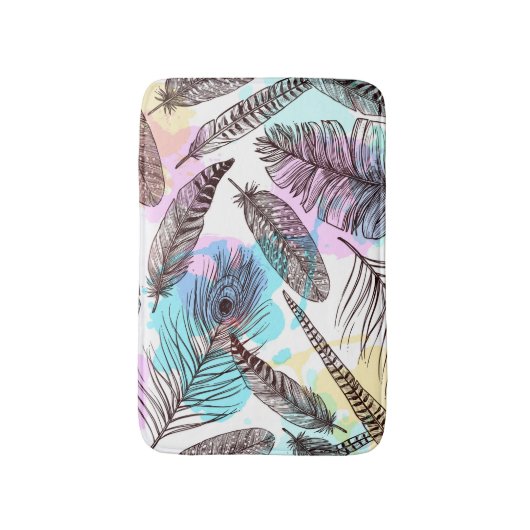 孔雀の羽 バスマット (正面縦)
