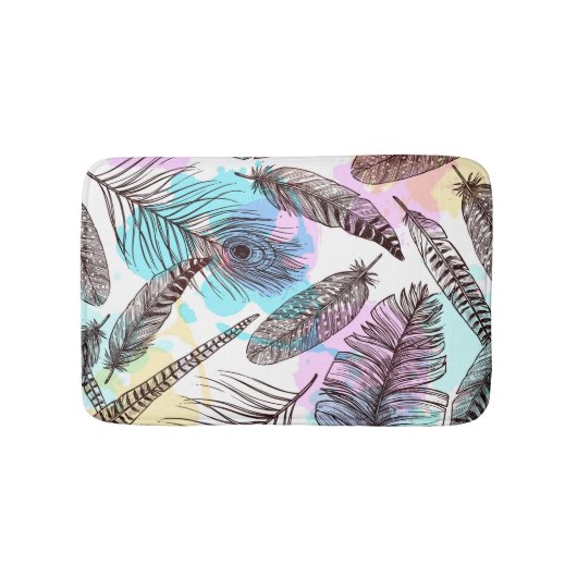 孔雀の羽 バスマット (正面)