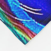 孔雀の羽 フリースブランケット (角)