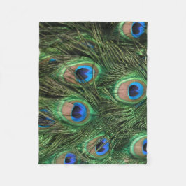 孔雀の羽 フリースブランケット