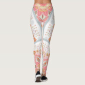 孔雀の羽、フローララウンドオーナメント。 レギンス (裏面)