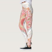 孔雀の羽、フローララウンドオーナメント。 レギンス (左)