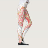 孔雀の羽、フローララウンドオーナメント。 レギンス (右)