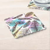 孔雀の羽 ペーパーコースター (アングル)