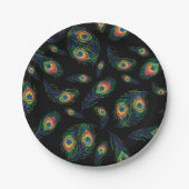 孔雀の羽 ペーパープレート (正面)
