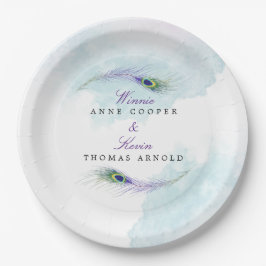 孔雀の羽 ペーパープレート