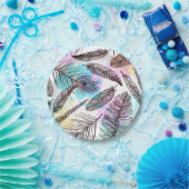 孔雀の羽 ペーパープレート (パーティー)