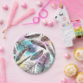 孔雀の羽 ペーパープレート (パーティー)