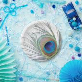 孔雀の羽 ペーパープレート (パーティー)