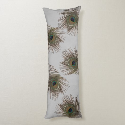 孔雀の羽 ボディピロー (裏面 (縦))